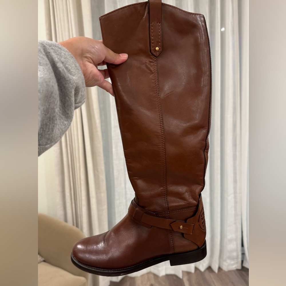 Tory Burch Riding Boots in Saddle